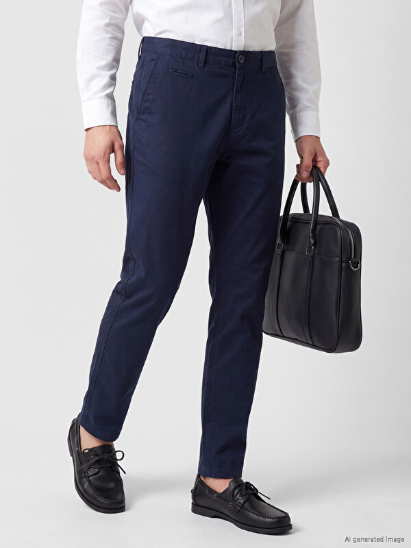 LCWAIKIKI Classic Pantalon chino Marine Homme