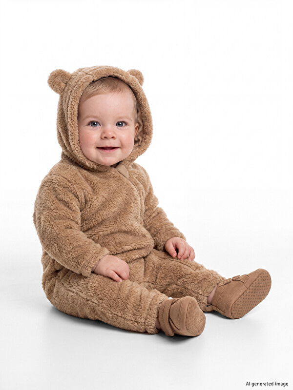 LCW baby Combinaison en peluche à capuche pour bébé garçon