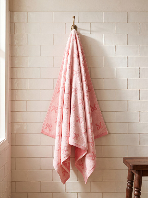 LCW HOME Bow Patterned Bath Towel 70x140 Cm