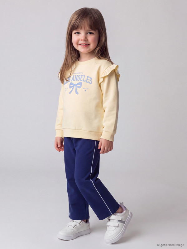 LCW baby Side Striped Baby Girls' Sweatpants