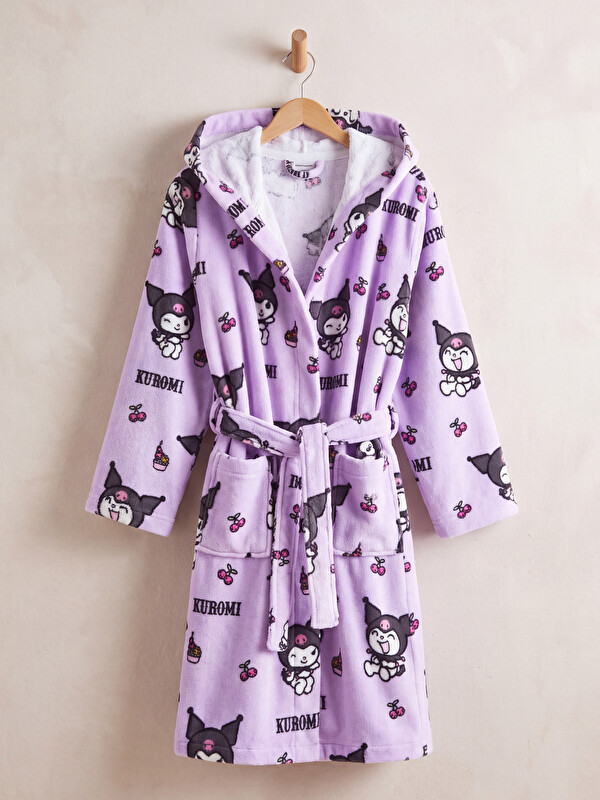 LCW HOME Peshqir banje kadife i stampuar Hello Kitty për vajza