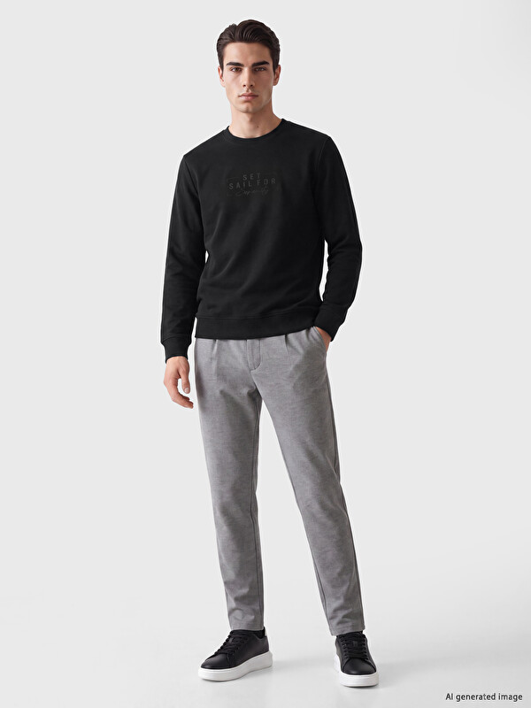 LCWAIKIKI Classic Bedrucktes Herren Rundhals Sweatshirt