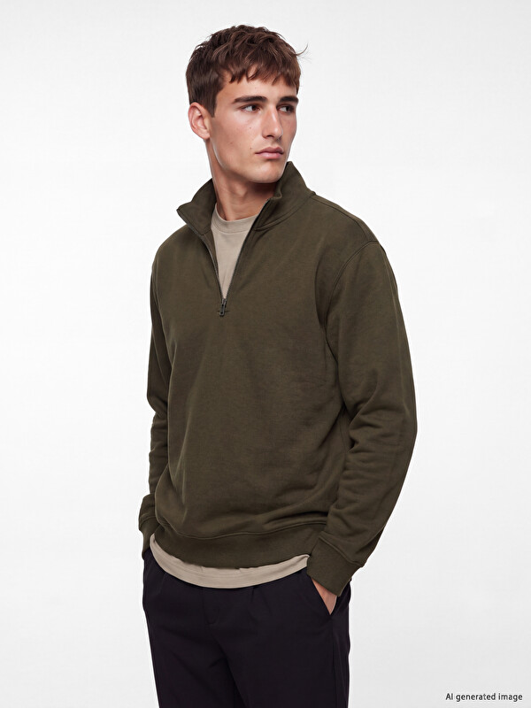LCW Vision Mock Neck Men's Sweatshirt