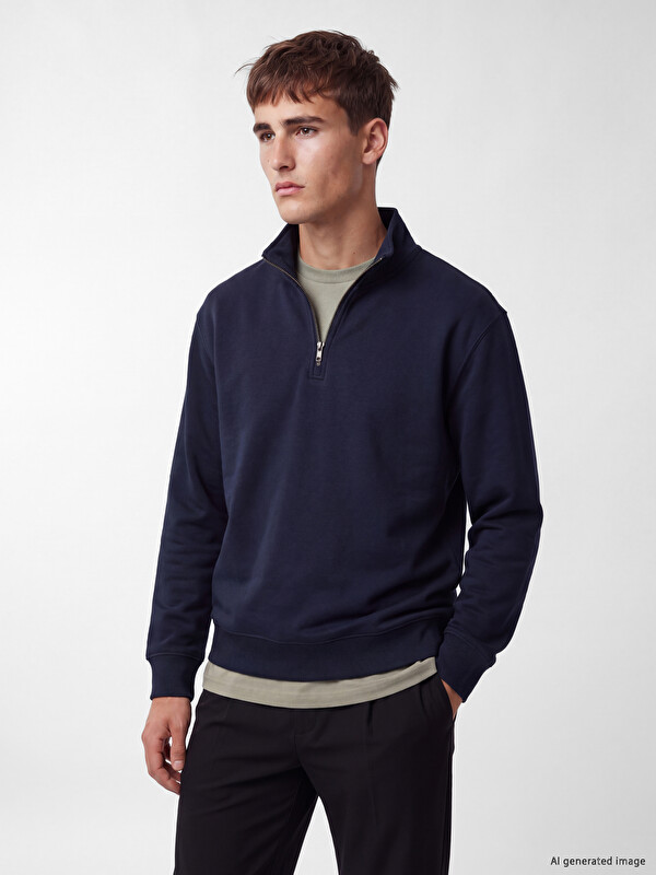 LCW Vision Mock Neck Men's Sweatshirt