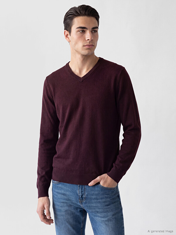LCWAIKIKI Classic V Neck Men's Knitwear Sweater
