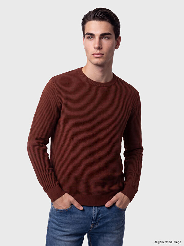 LCWAIKIKI Classic Pullover mit Rundhalsausschnitt für Herren aus Strick