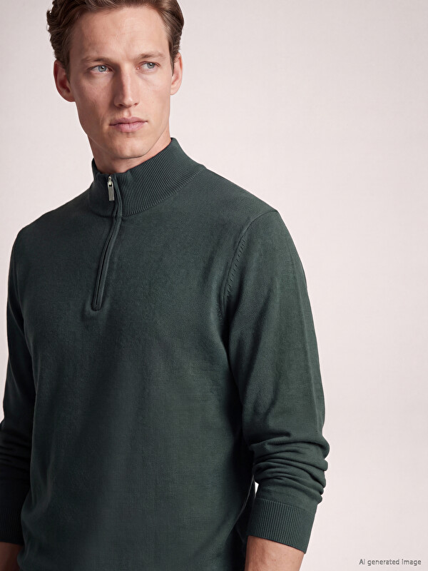 SOUTHBLUE Pull-over en tricot à col montant pour homme