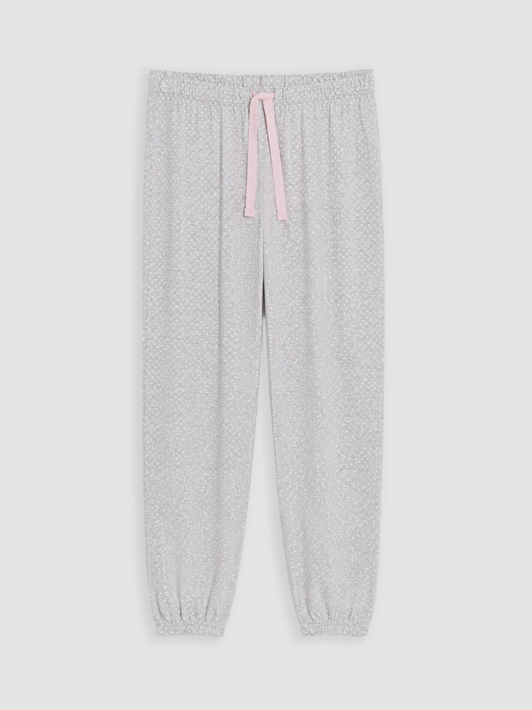 LCW DREAM Beli Lastikli Puantiyeli Kadın Pijama Altı