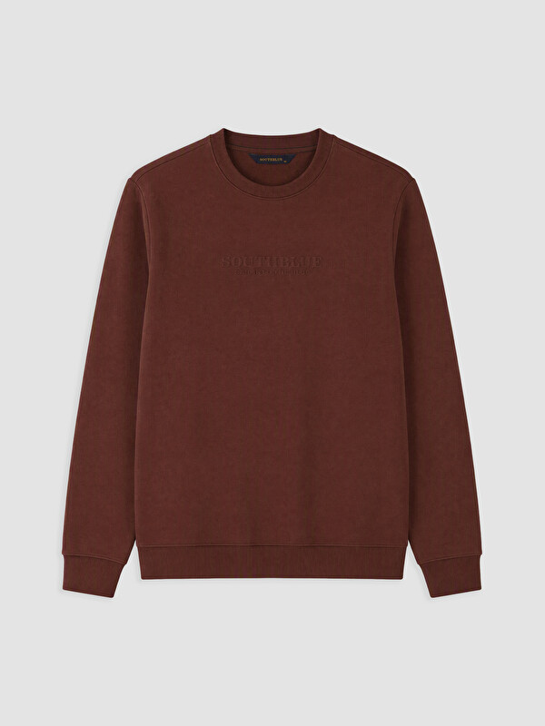 SOUTHBLUE Bisiklet Yaka Kalın Erkek Sweatshirt