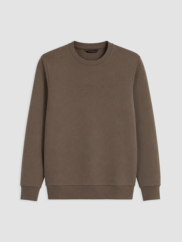SOUTHBLUE Mashkull Ngjyre Kafe Sweatshirt