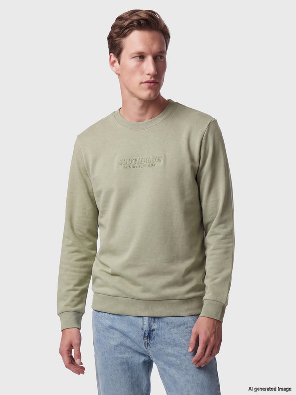 SOUTHBLUE Bisiklet Yaka Erkek Kalın Sweatshirt