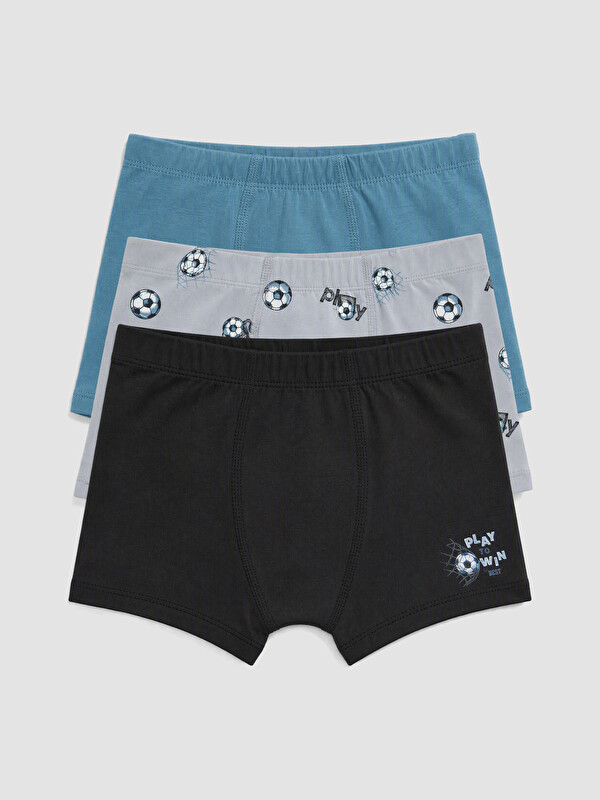 LCW Kids Erkek Çocuk Baskılı Boxer 3'lü