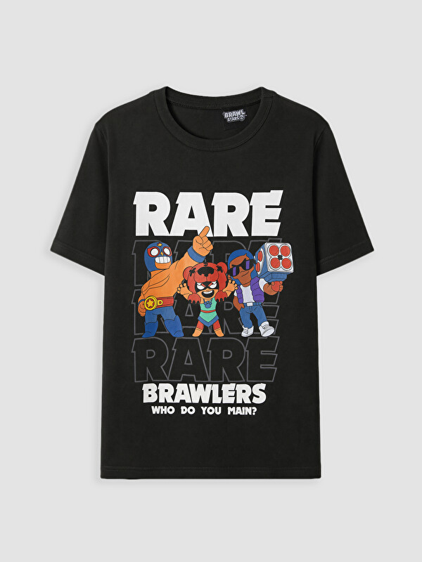 LCW Kids Bisiklet Yaka Brawl Stars Baskılı Erkek Çocuk Tişört