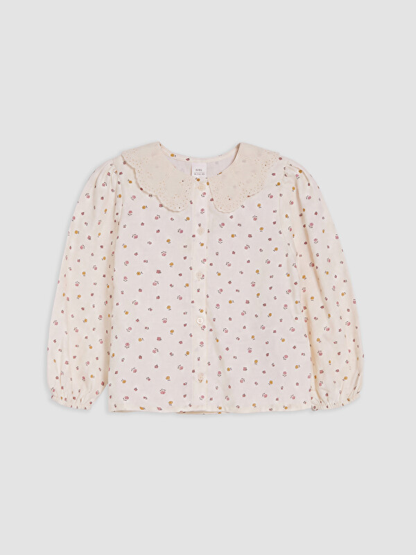 LC WAIKIKI Peter Pan Collar Floral Baby Girls' Shirt