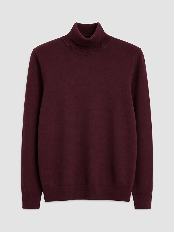 LCWAIKIKI Classic Mock Neck Men's Knitwear Sweater