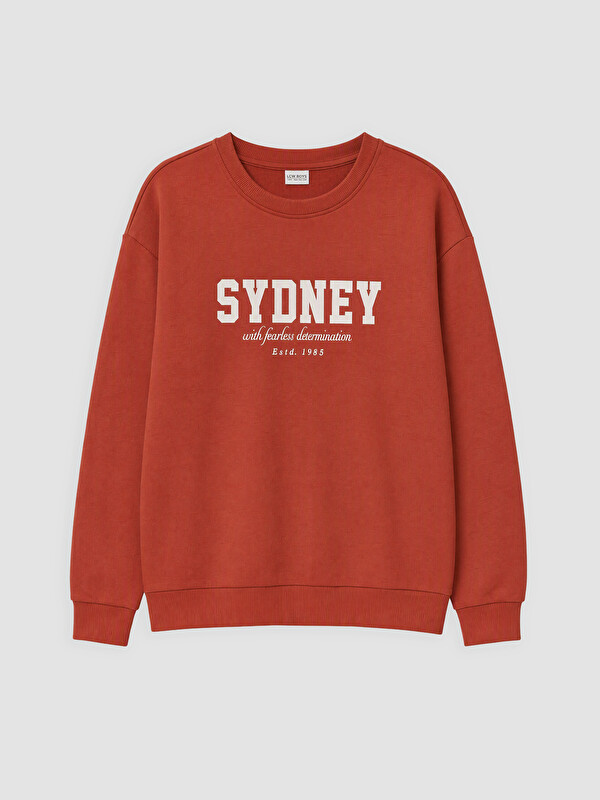 LCW Kids Bisiklet Yaka Sydney Baskılı Erkek Çocuk Sweatshirt
