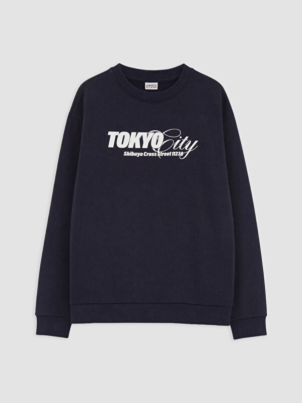 LCW Kids Tokyo Baskılı Erkek Çocuk Sweatshirt