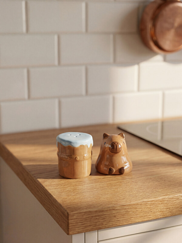 LCW HOME Solniță și piperniță ceramice cu figură de animal