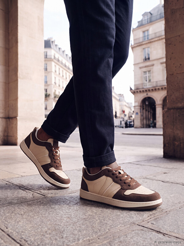 LCW STEPS Faux Leather Men's Sneakers