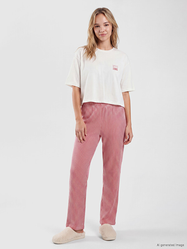 LCW Young NYC Printed Women's Pyjamas Set