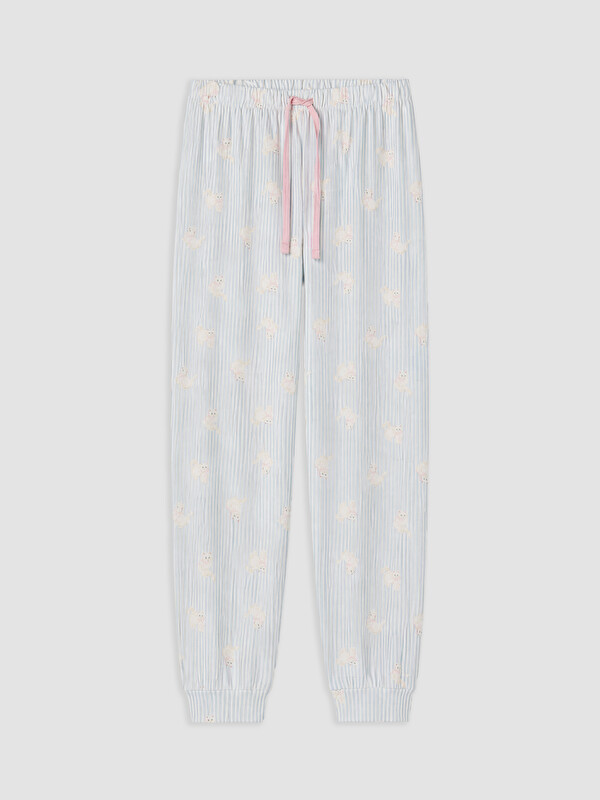 LCW DREAM Beli Lastikli Desenli Kadın Pijama Alt