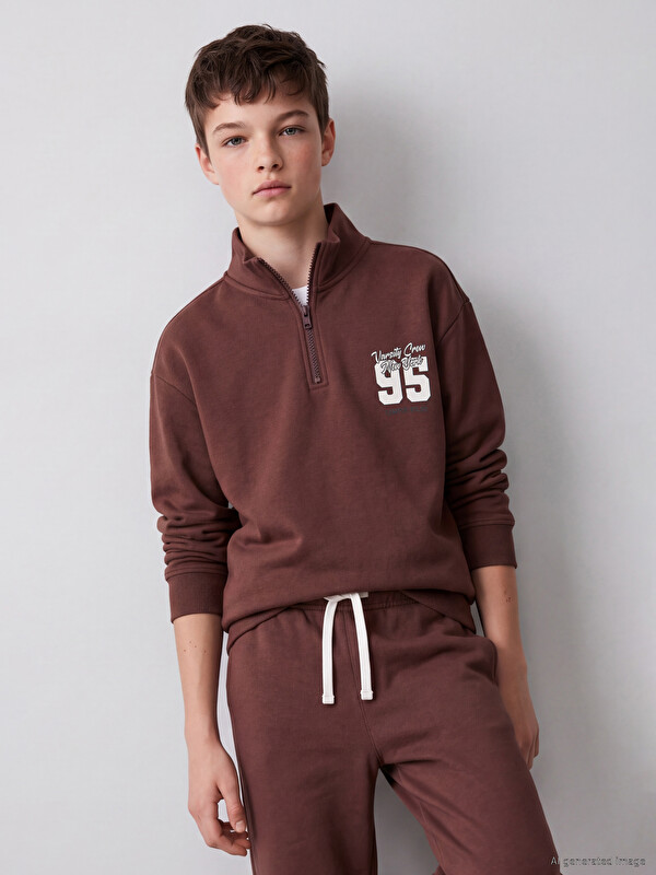 LCW Kids Boy Brown Sweatshirt