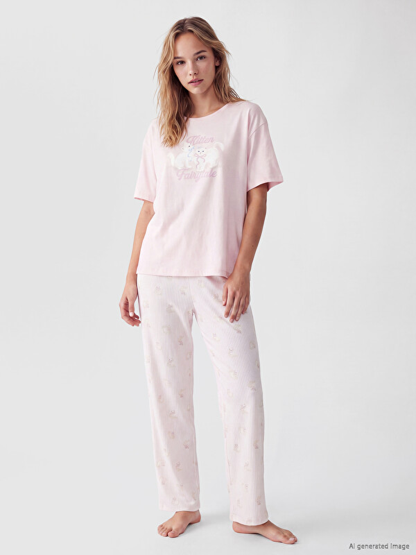 LCW DREAM Femër Roze Set pizhamash