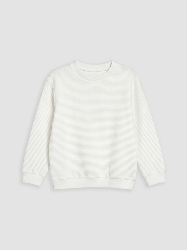 LCW Kids Bisiklet Yaka Dokulu Erkek Çocuk Sweatshirt