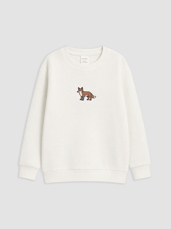LCW baby Nakışlı Uzun Kollu Erkek Çocuk Sweatshirt