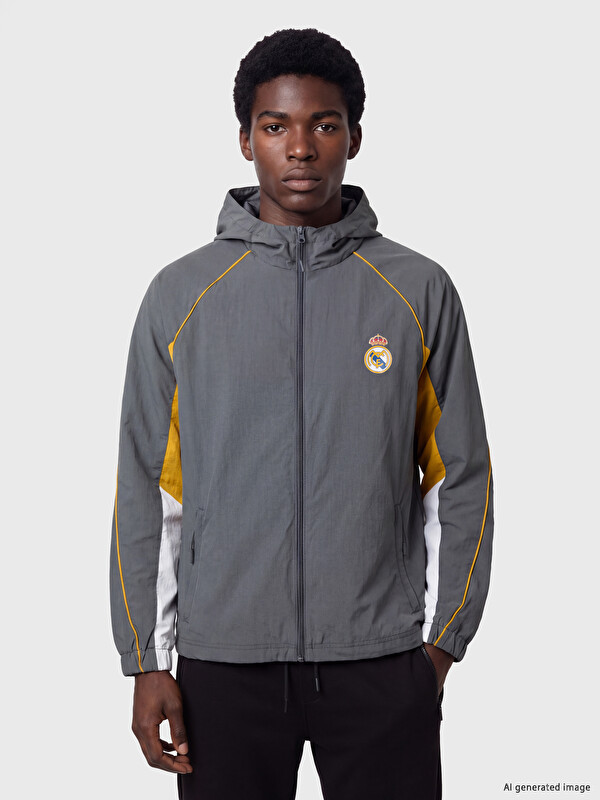 XSIDE ACTIVE Real Madrid Kapüşonlu Erkek Fermuarlı Sweatshirt