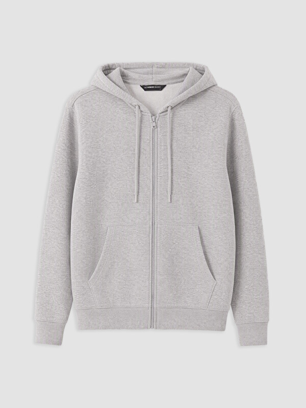 LCWAIKIKI Classic Hooded Men's Zip-Up Sweatshirt