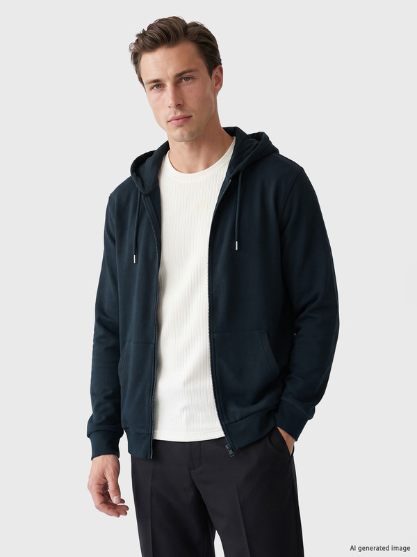 LCWAIKIKI Classic Hooded Men's Zip-Up Sweatshirt