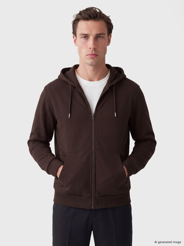 LCWAIKIKI Classic Hooded Men's Zip-Up Sweatshirt