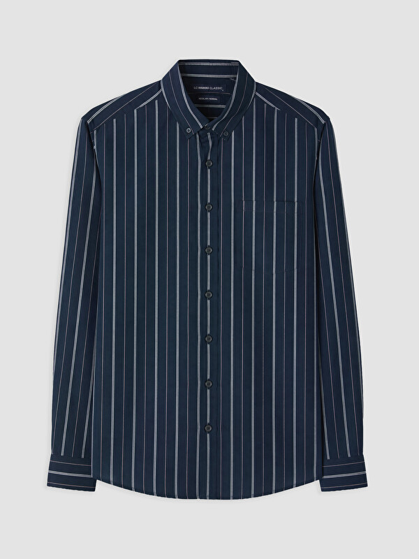 LCWAIKIKI Classic Man Indigo Shirt