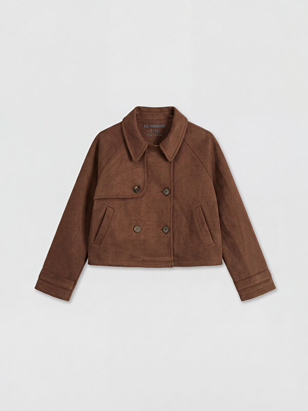 LCW Kids Oversize Girls' Faux Suede Jacket