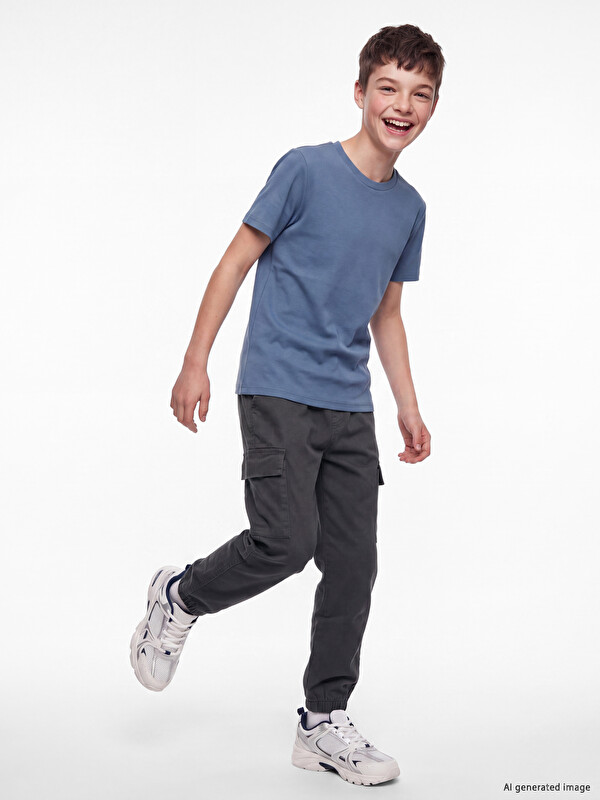 LCW Kids بنطلون كارغو غاباردين أولاد بخصر مرن