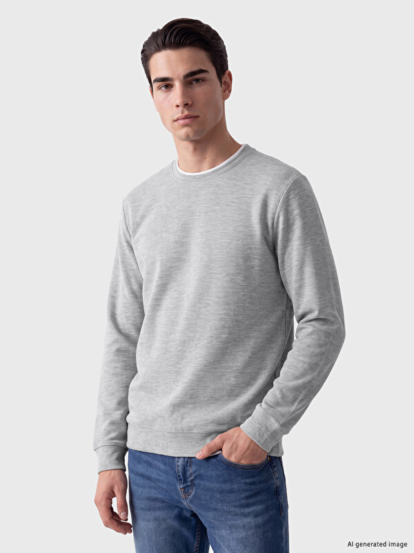 LCWAIKIKI Classic Crew Neck Men's Sweatshirt