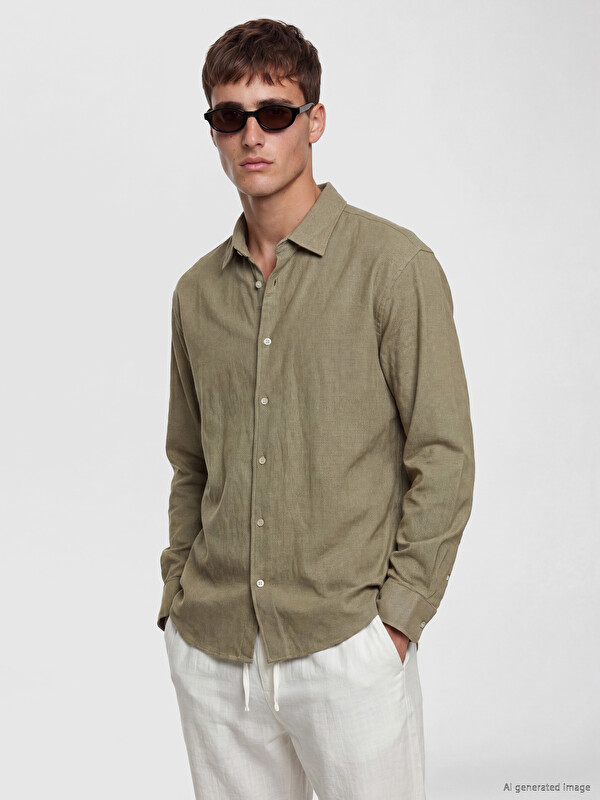 LCW Vision Regular Fit Textured Men's Shirt
