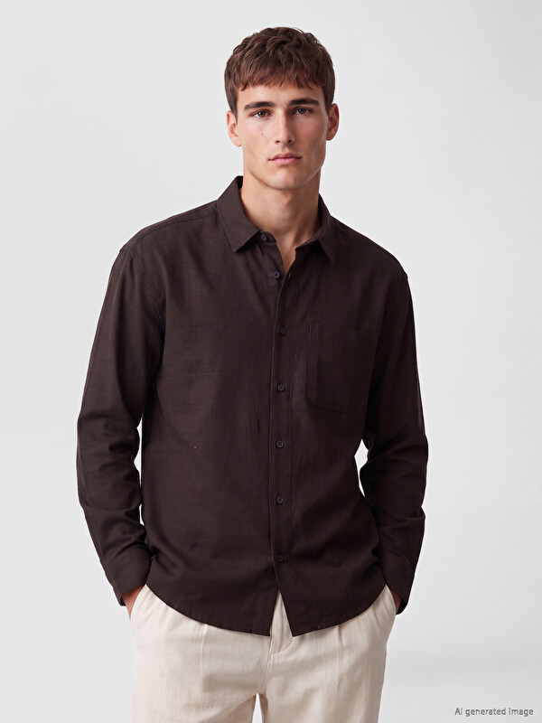 LCW Vision Regular Fit Textured Men's Shirt