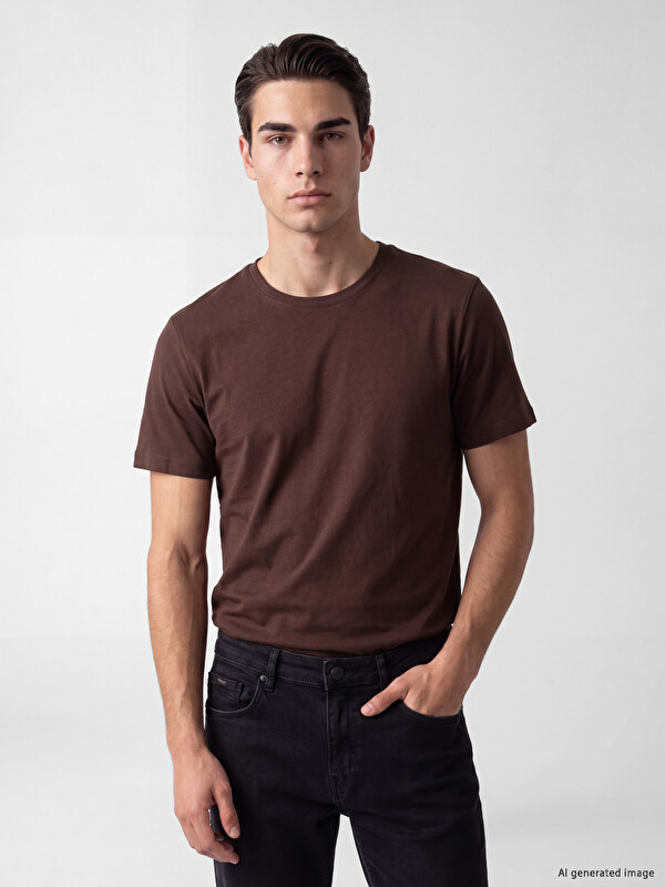 LCWAIKIKI Classic T-shirt en tissu fin coupe régulière /03