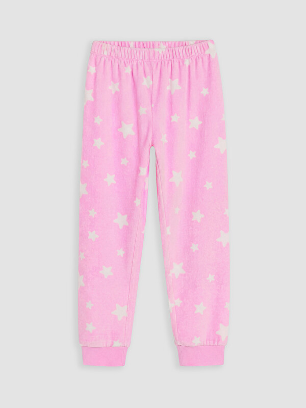 LCW Kids Desenli Kız Çocuk Polar Pijama Alt