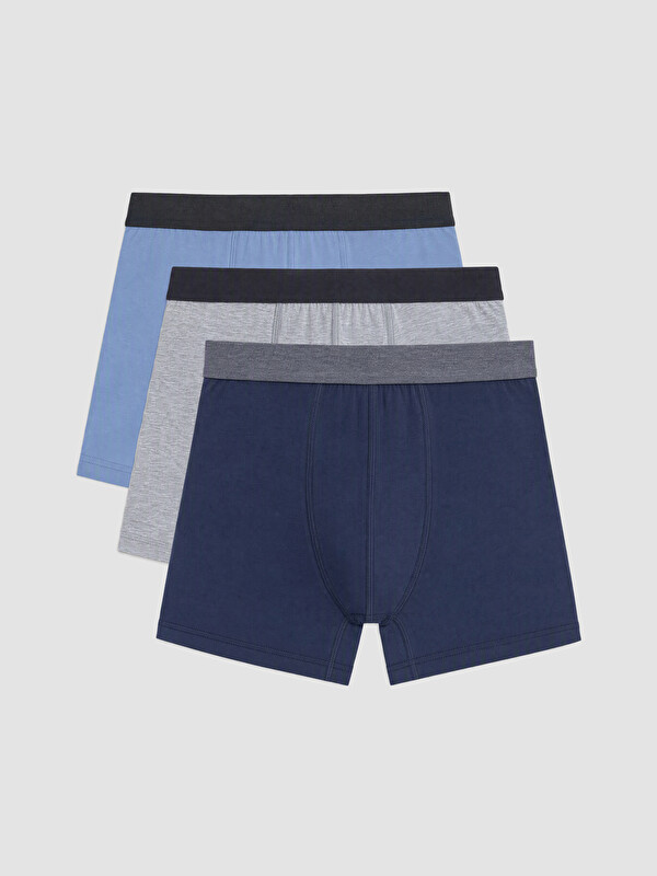 LC WAIKIKI Хлопковые эластичные мужские боксеры, комплект из 3 штук
