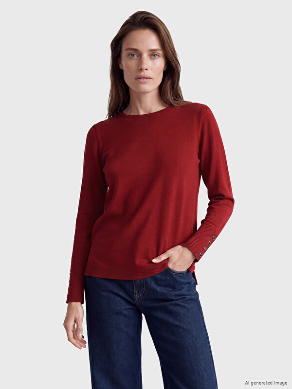 LCW Grace Crew Neck Women's Knitwear Sweater