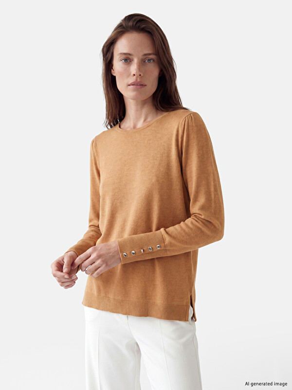 LCW Grace Button Detailed Women's Knitwear Sweater