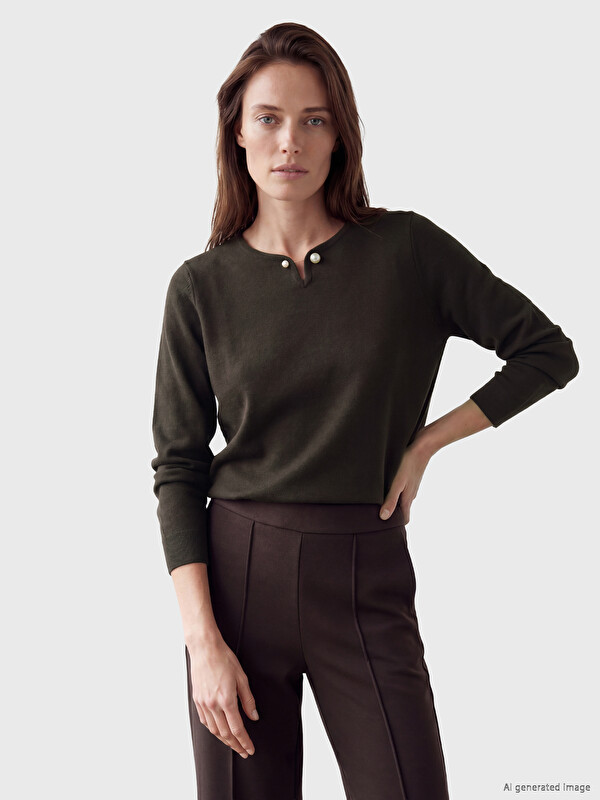 LCW Grace Woman Brown Sweater