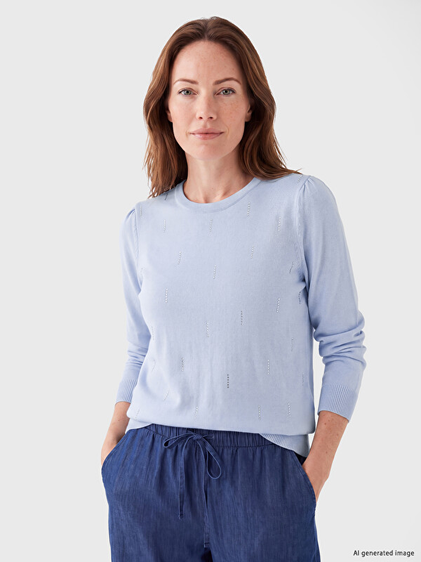 LCW Grace Crew Neck Rhinestone Women's Knitwear Sweater