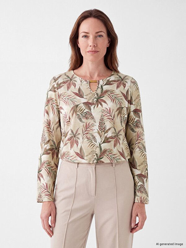 LCW Grace Crew Neck Printed Women's T-Shirt