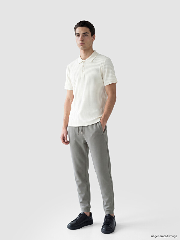 LCWAIKIKI Classic Man Grey Jogger Sweatpants