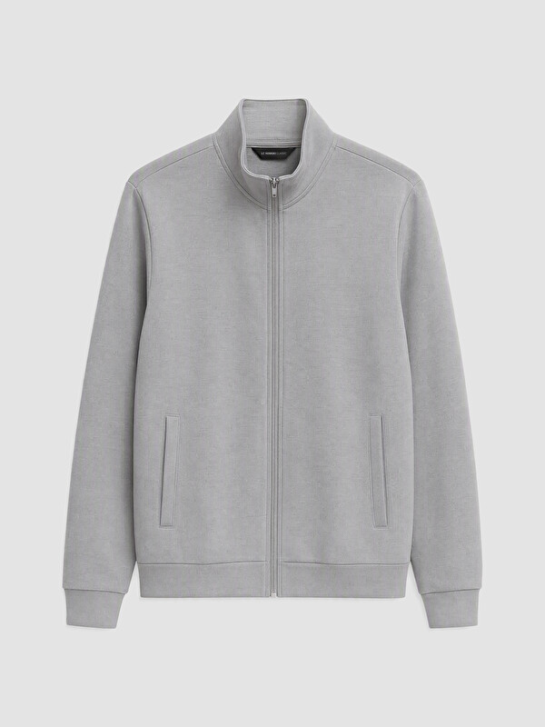 LCWAIKIKI Classic Mock Neck Men's Zip-Up Sweatshirt