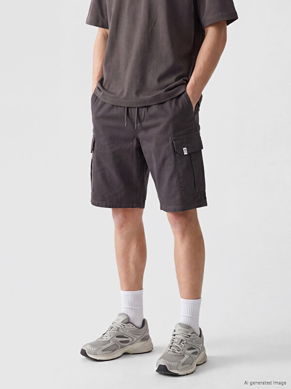 XSIDE Regular Fit Gabardin Erkek Kargo Şort